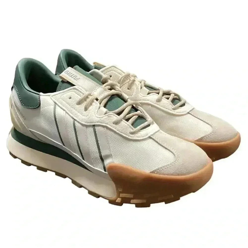 Adidas Futro Mixr Mens 9 Lace Up Running Shoes Beige Carbon Low Top Casual